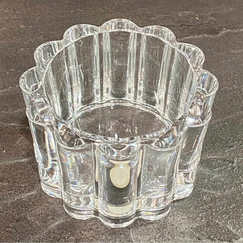 Partylite ~ Delphi Pillar Holder ~ 24% Lead Crystal ~ Brand New!